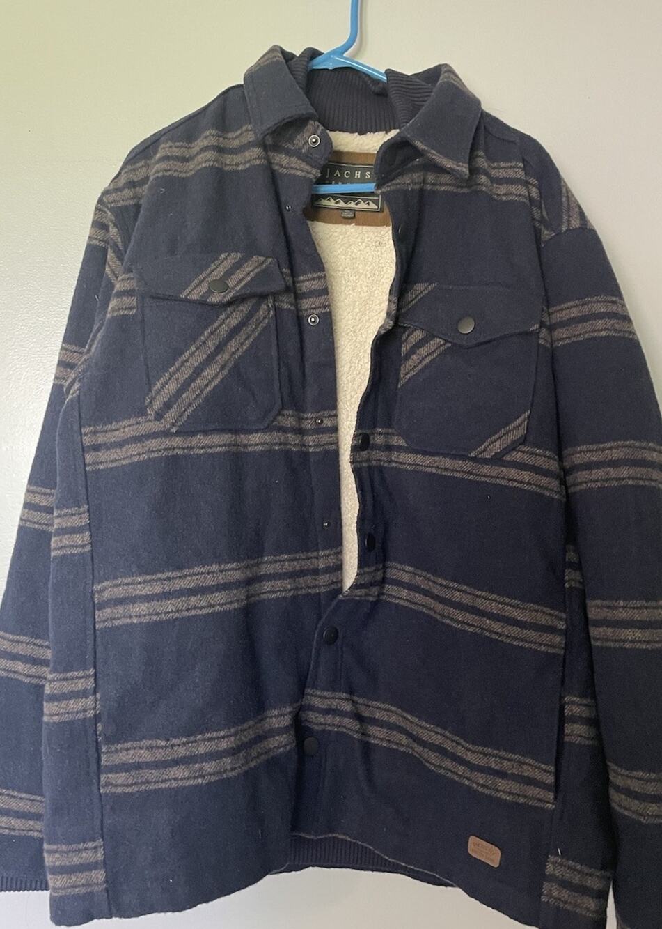 Jachs New York Men's XL Lined Jacket Coat XL Men’s Snaps Warm Long Sleeve
